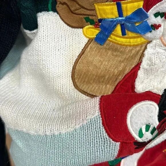 Vintage The Quacker Factory Women's Christmas Button Up Cardigan Sweater Sz Larg - Picture 12 of 12